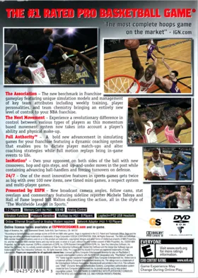 ESPN NBA 2K5 box cover back